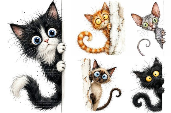 Download Peeking Cat Sublimation Clipart Bundle - Premium Resources